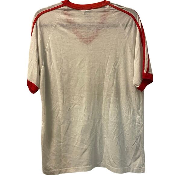 Vintage 70s Cross Court Tennis Ringer Single Stitch Shirt Adult Medium - Picture 2 of 3